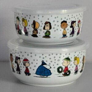 NEW - Puffer Snoopy Christmas Storage Containers